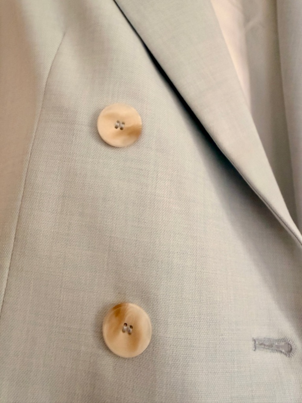 Zara Cropped Double-Breasted Blazer - Pale Blue - Picture 9 of 15